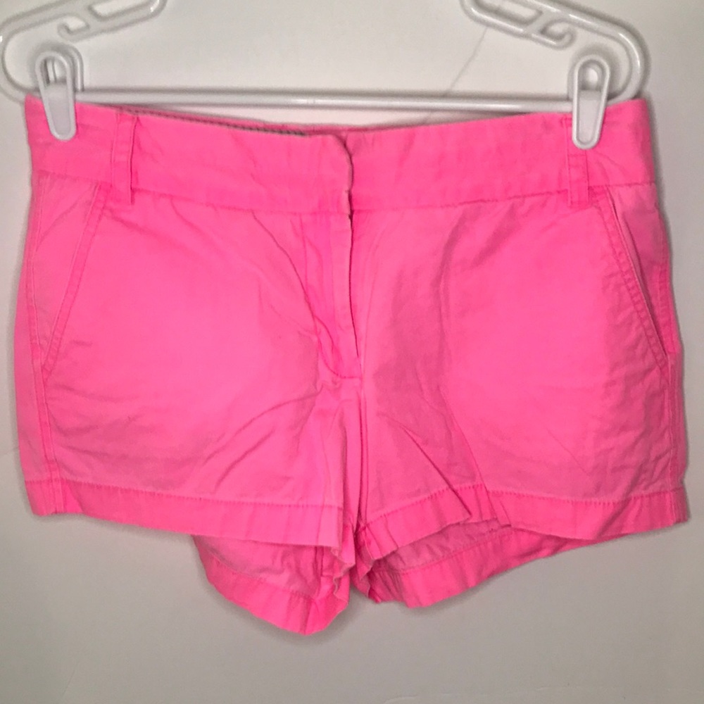 Pink J.Crew 3” Chino Shorts